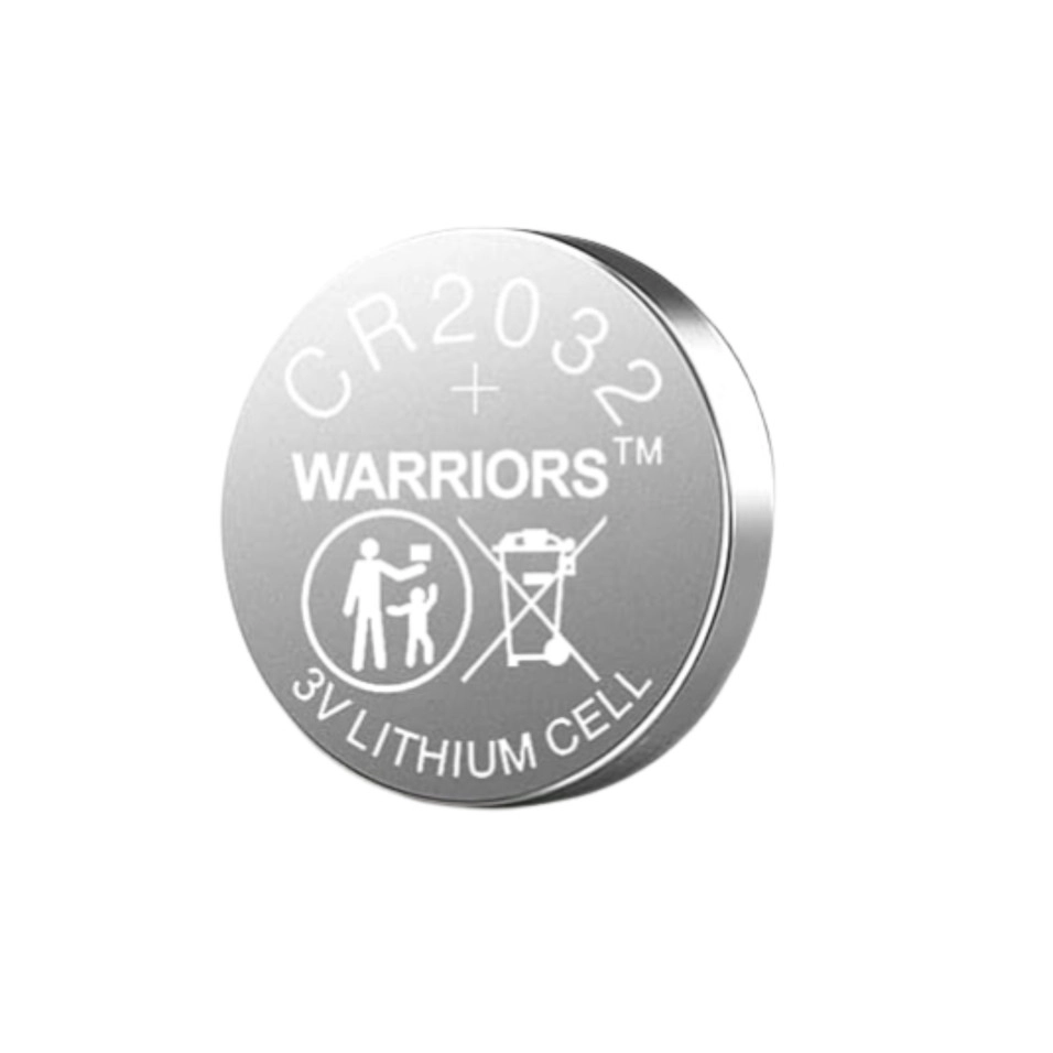 Batteria a bottone Warriors CR2032 3V al litio (1 unità)
