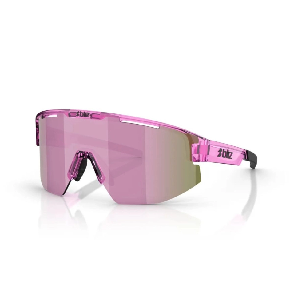 Bliz Matrix Kleine transparente rosa/braune Brillen mit Rosenmuster