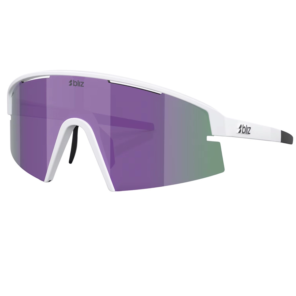 Bliz P006S Mattweiß/ Brillen mit violetten Mirror