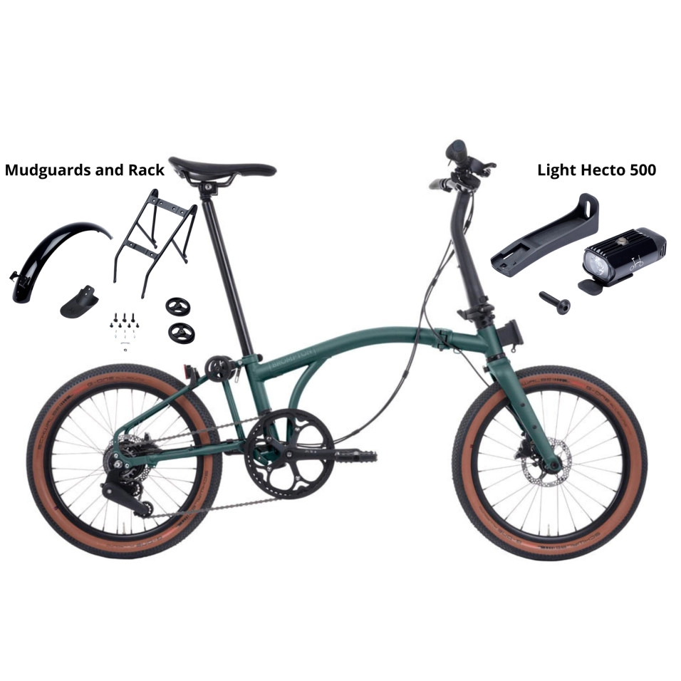 Bicicleta Brompton G-Line + Mudguards and Rack 8V + Light Hecto 500 2026