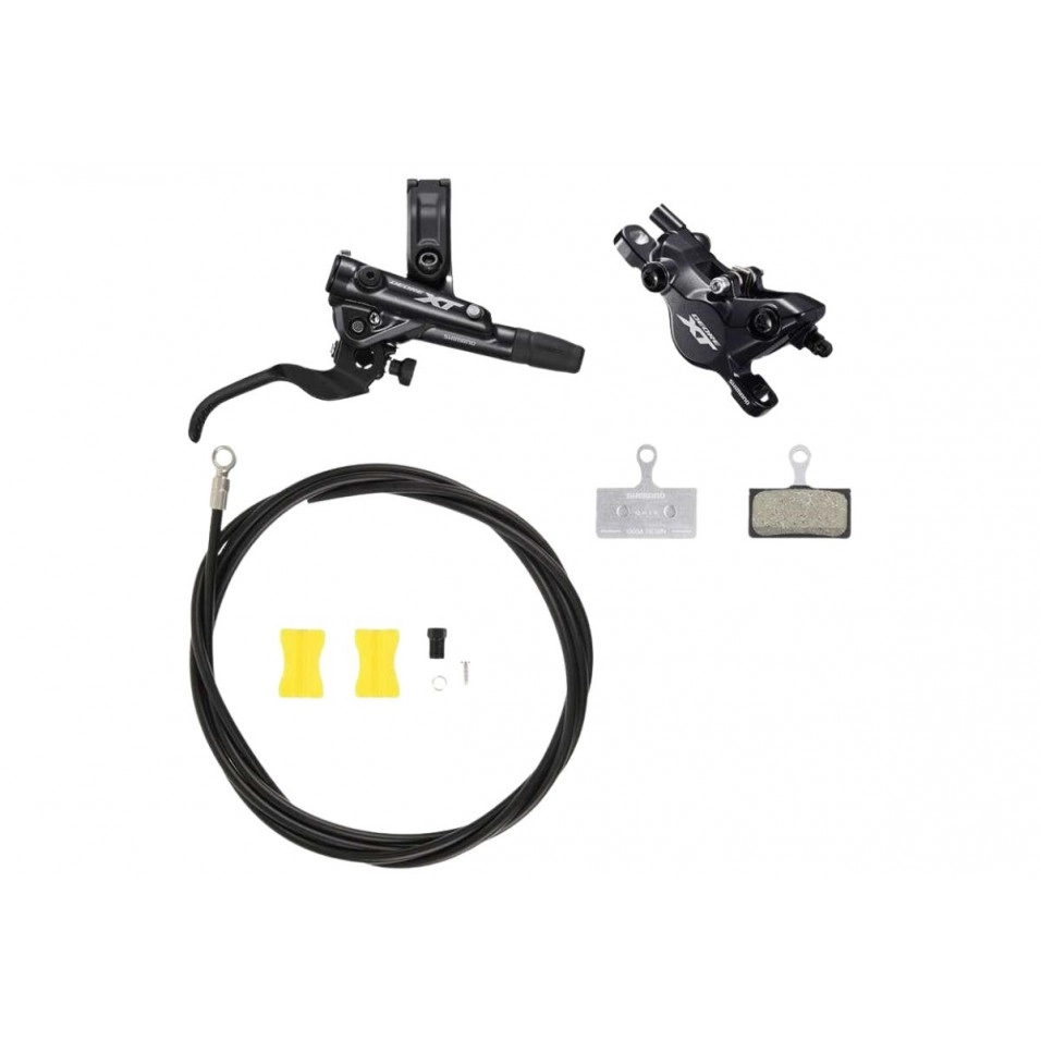 Shimano XT Scheibenbremsen-Kit hinten.