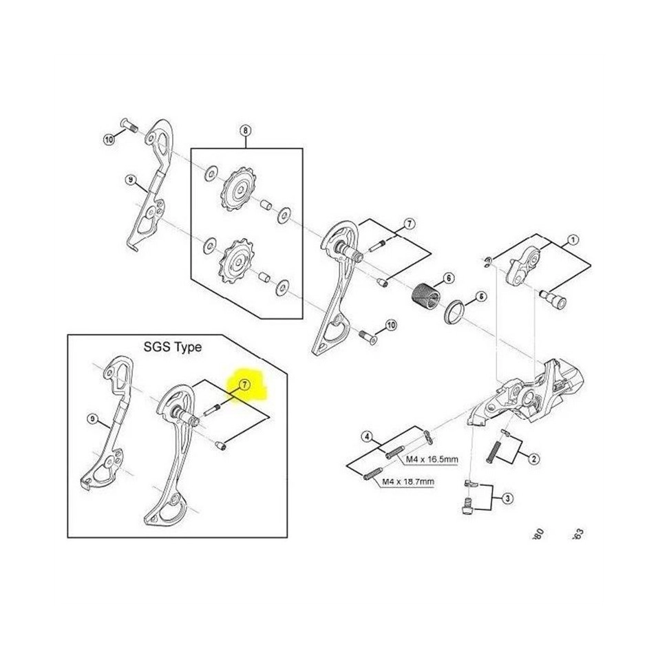Portapolies Canvi Shimano RD XT 780 EXT SGS
