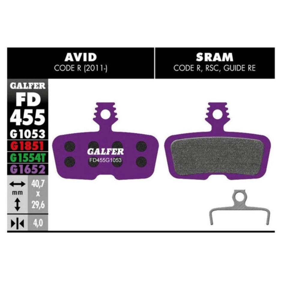 Galfer E-Bike FD455 Avid Code R Pads (11-)